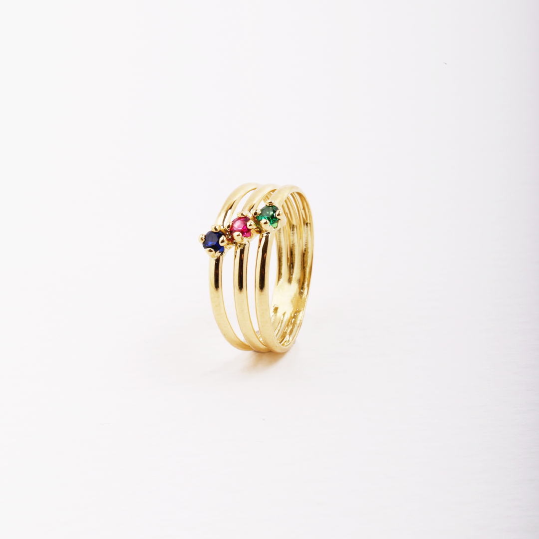 Anillo Triple color