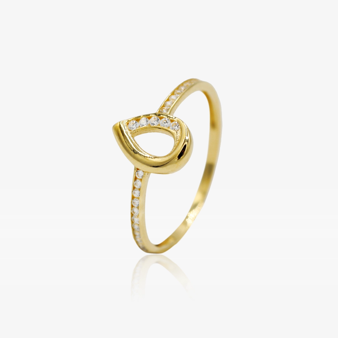 Anillo gota circonitas