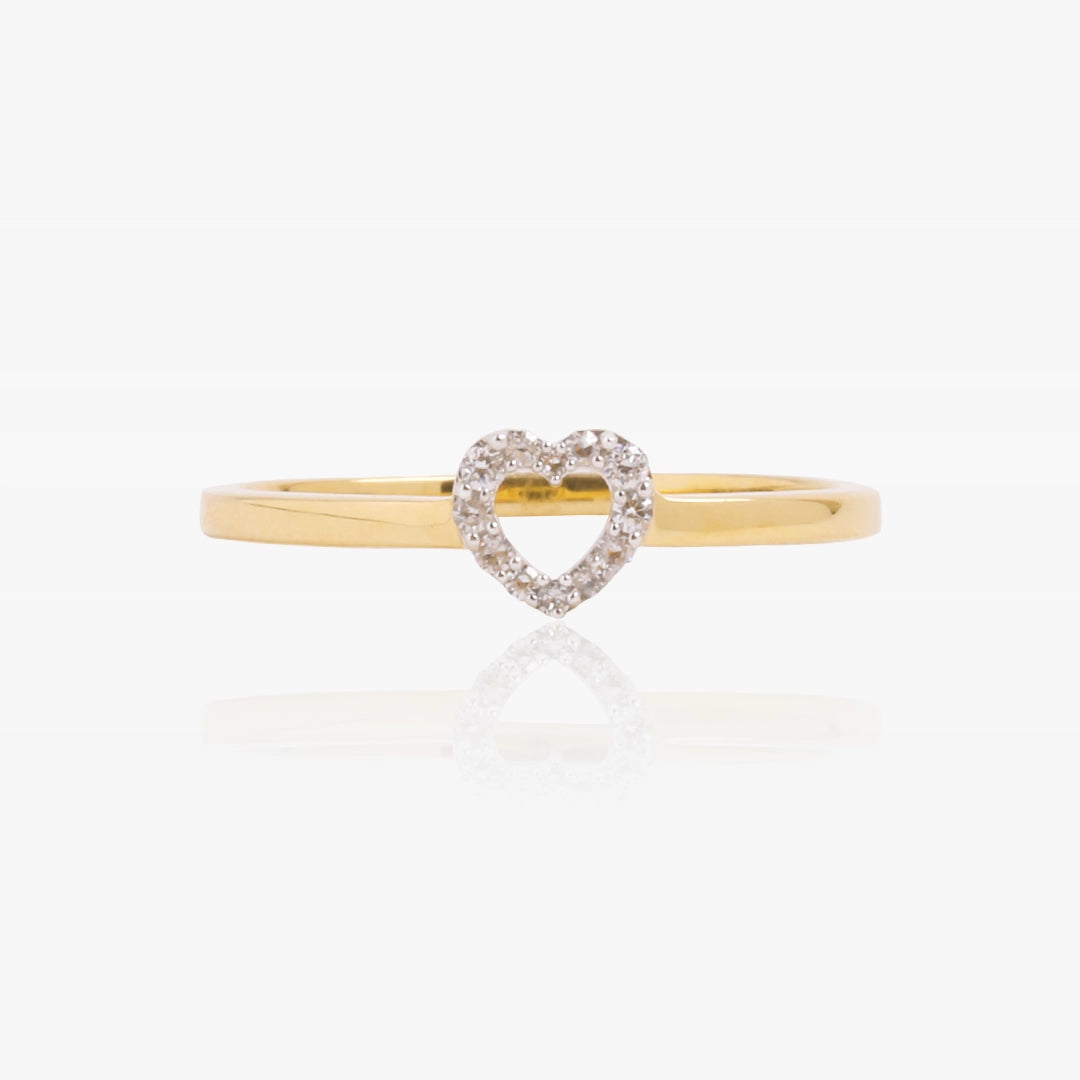 Anillo Diamante Corazón