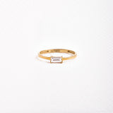 Anillo  Circonita Rectangular