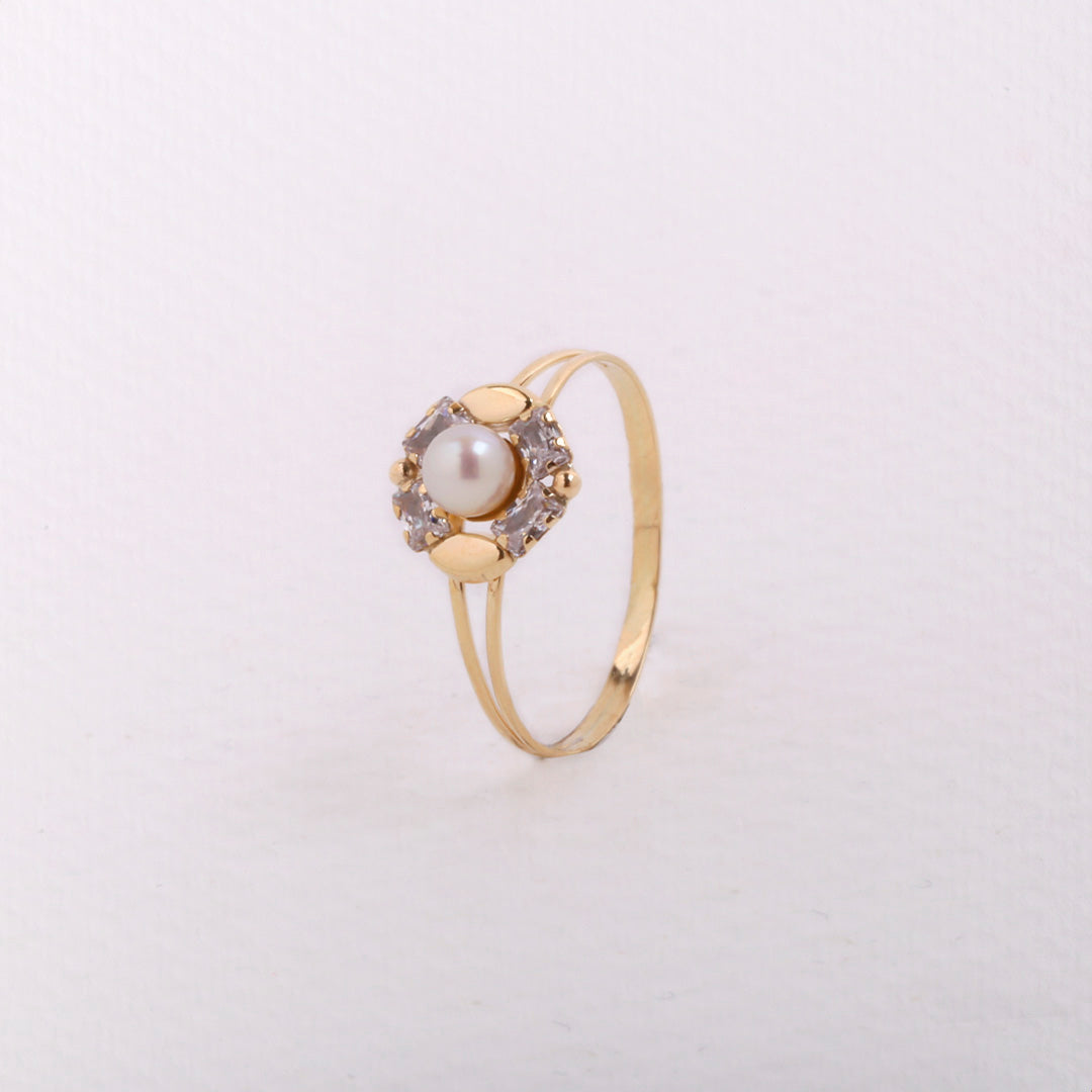 Anillo Flor Perla