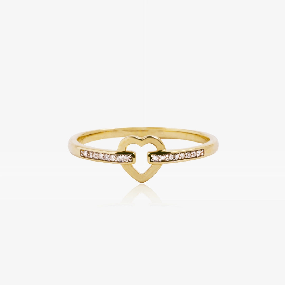 Anillo Diamante Corazón