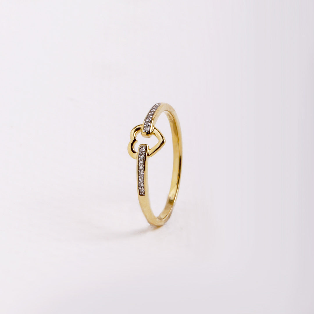 Anillo Diamante Corazón