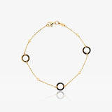 Pulsera ORO9 Lisa Circulos 19 Cm