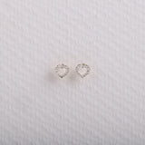 Pares Oro Presion Diamante Corazón 0.15(24) Ct