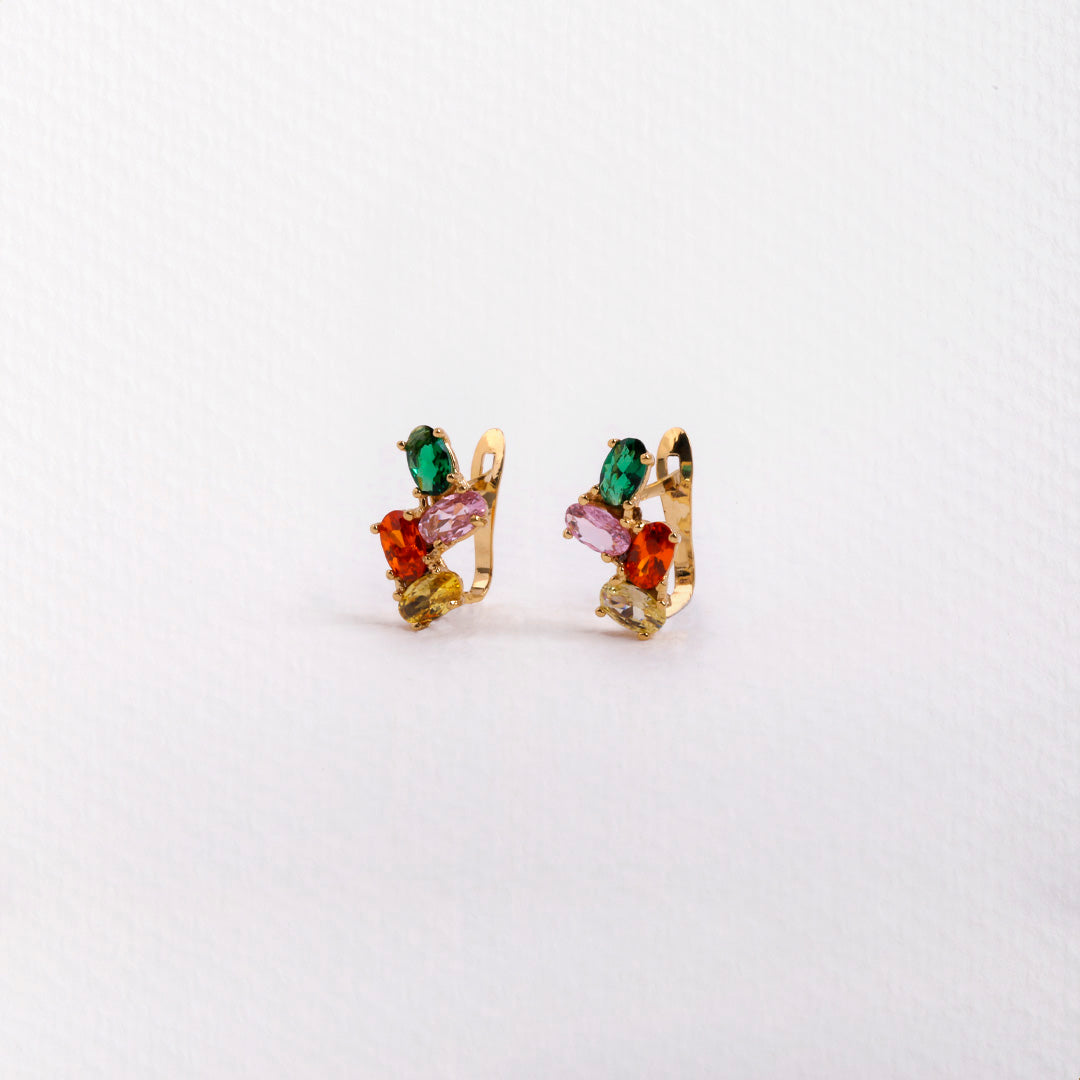 Pendientes cuadruple color