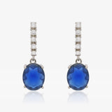 Pendientes Piedras Oval Azul