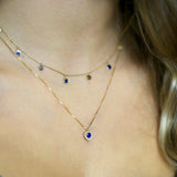 Collar Discos Azules.