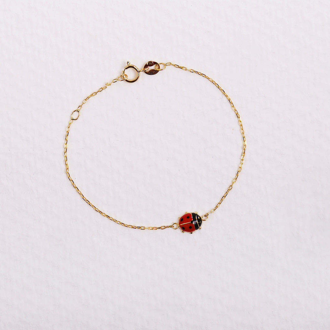 Pulsera bebe mariquita